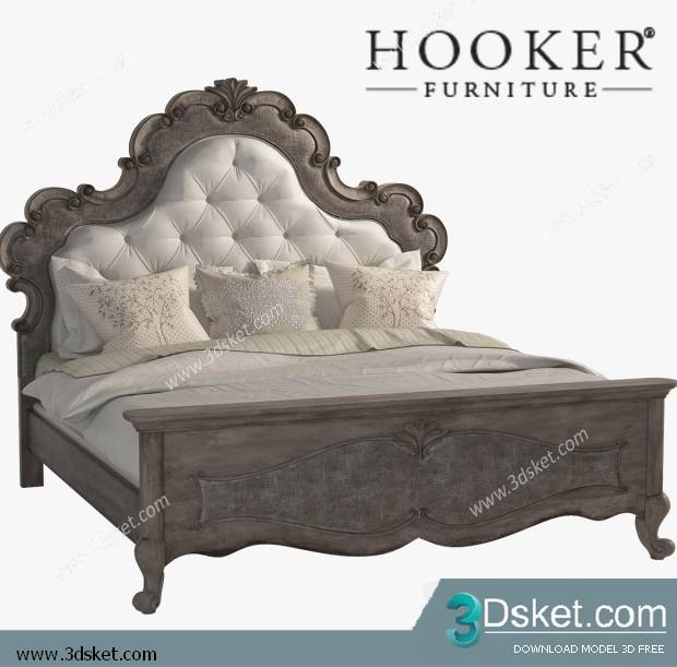 3D Model Bed Free Download Giường 236