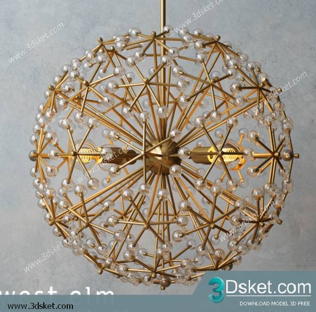Free Download Ceiling Light 3D Model 0245