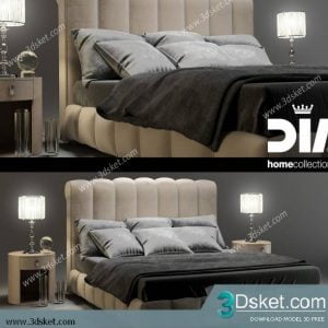 3D Model Bed Free Download Giường 237
