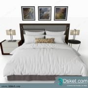 3D Model Bed Free Download Giường 238