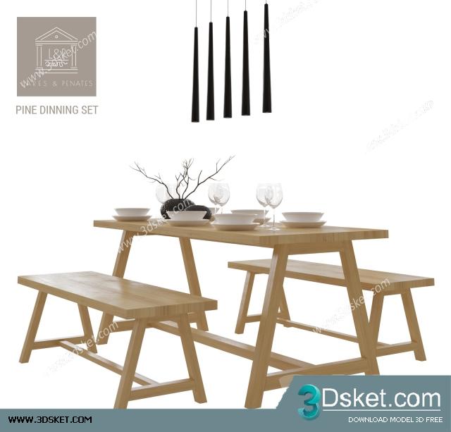 3D Model Table Chair Free Download 161