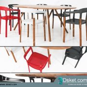 3D Model Table Chair Free Download 162