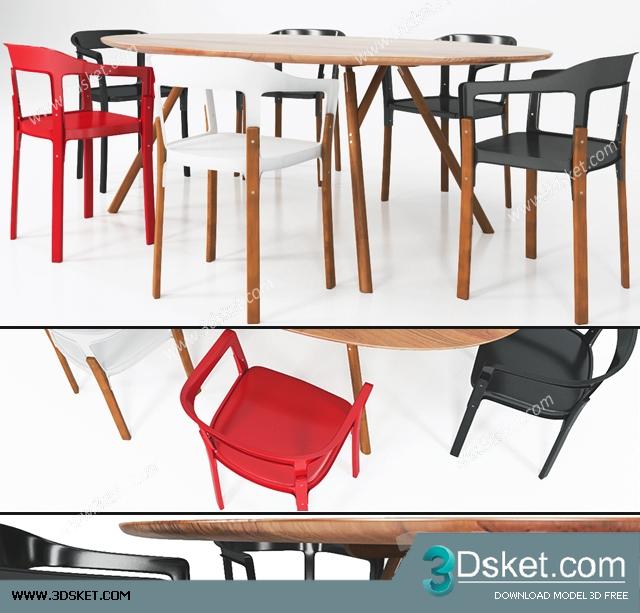 3D Model Table Chair Free Download 162