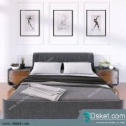 3D Model Bed Free Download Giường 242