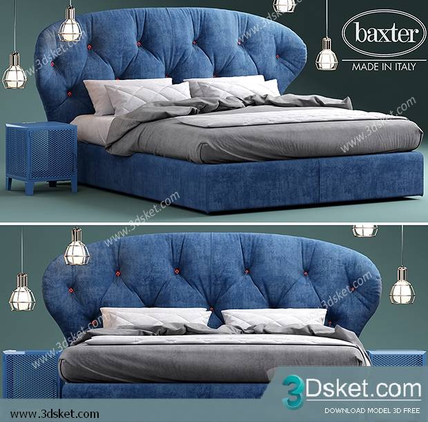 3D Model Bed Free Download Giường 245