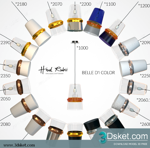 Free Download Ceiling Light 3D Model 0248