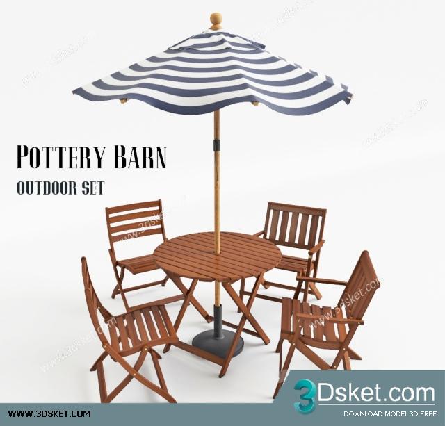 3D Model Table Chair Free Download 165