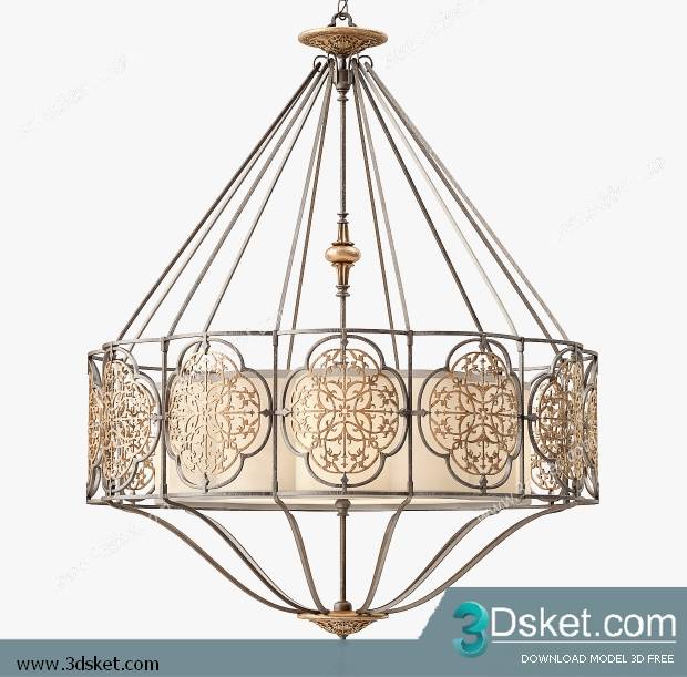 Free Download Ceiling Light 3D Model 0254