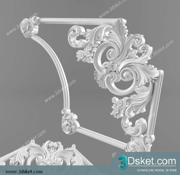 Free Download Decorative Plaster 3D Model 091