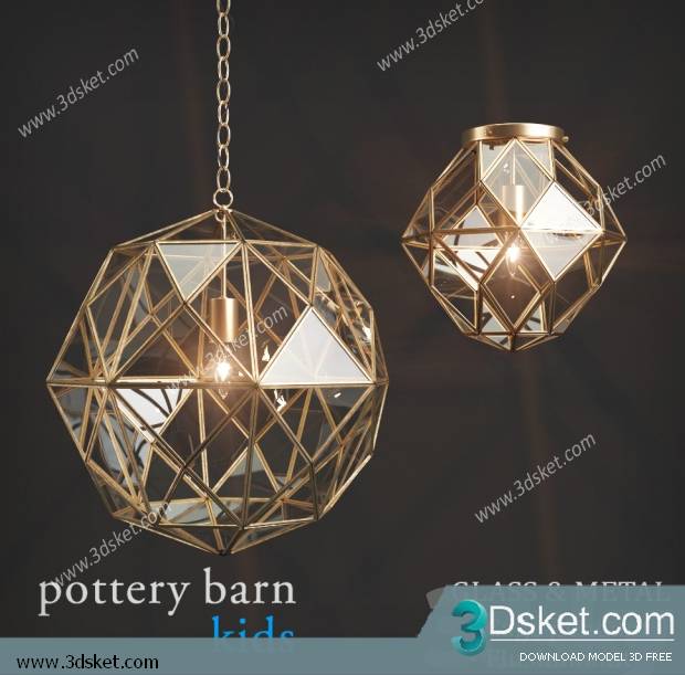 Free Download Ceiling Light 3D Model 0256