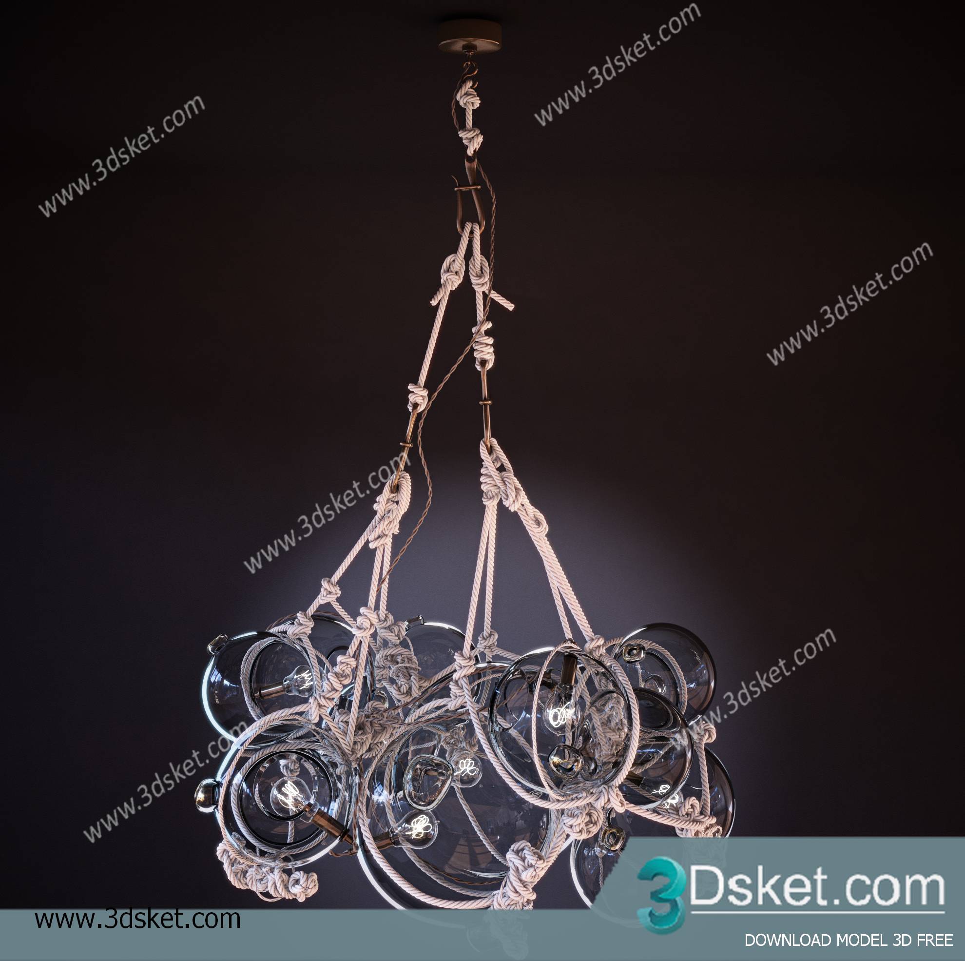 Free Download Ceiling Light 3D Model 0258