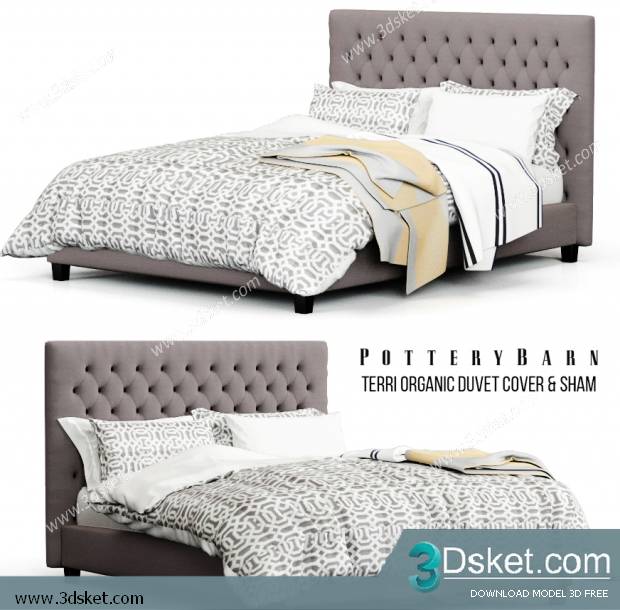 3D Model Bed Free Download Giường 249