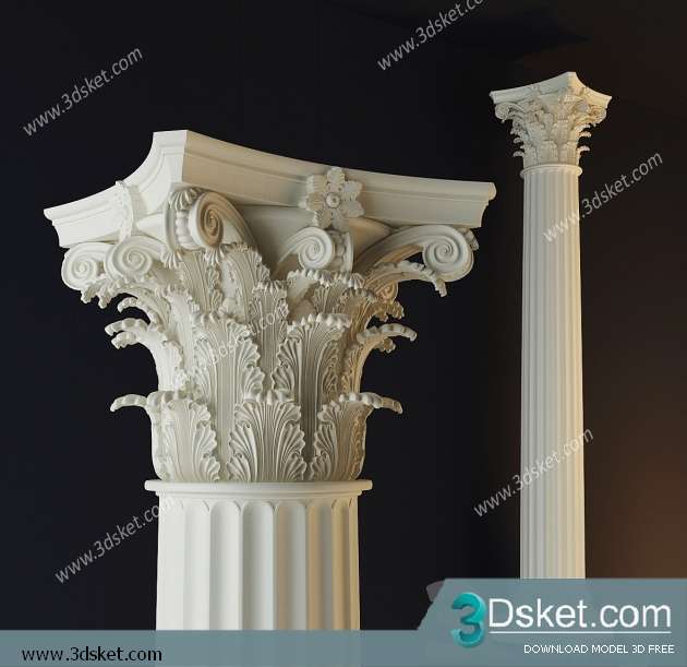 Free Download Decorative Plaster 3D Model 093