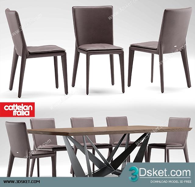 3D Model Table Chair Free Download 167