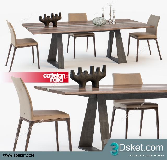 3D Model Table Chair Free Download 169