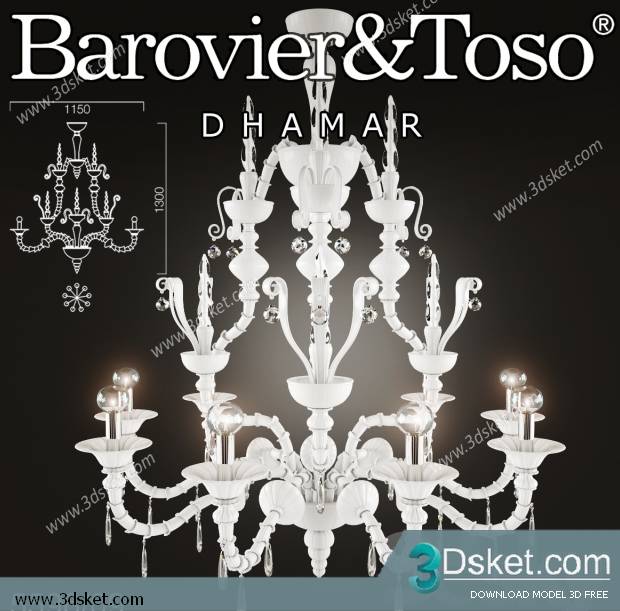 Free Download Ceiling Light 3D Model 0267