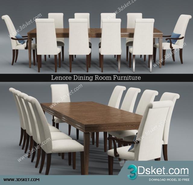 3D Model Table Chair Free Download 170