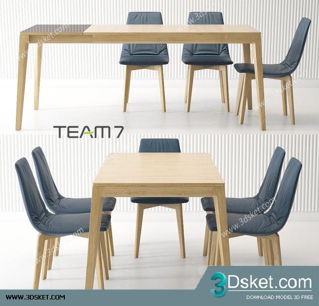 3D Model Table Chair Free Download 171 - Download 3D Model Free ...