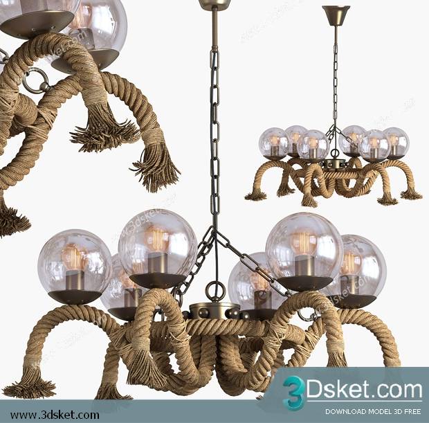 Free Download Ceiling Light 3D Model 0268