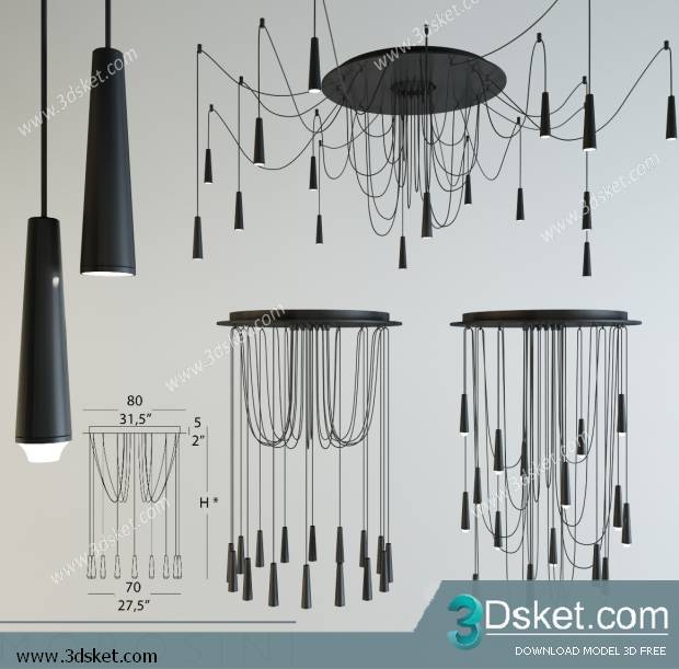 Free Download Ceiling Light 3D Model 0269
