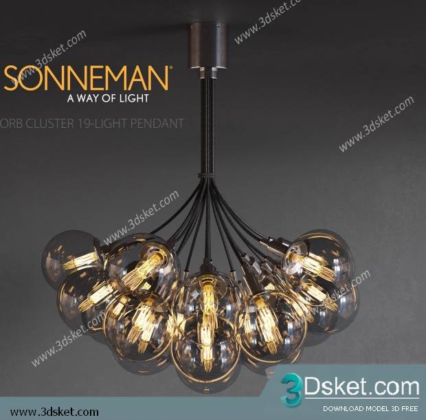Free Download Ceiling Light 3D Model 0270