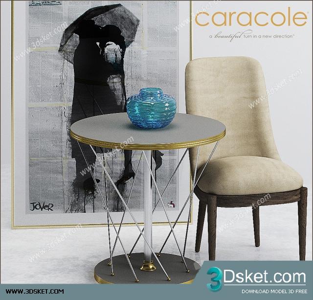 3D Model Table Chair Free Download 174