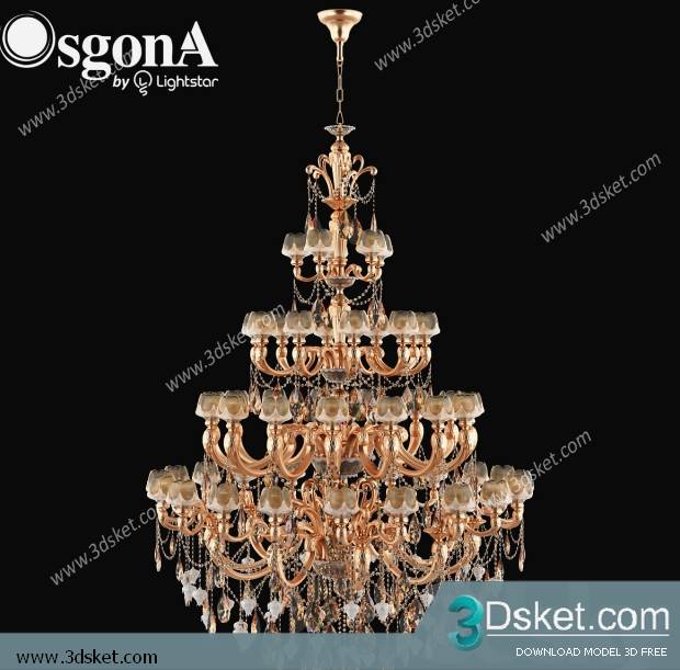 Free Download Ceiling Light 3D Model 0274