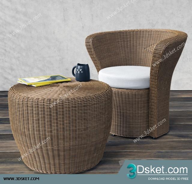 3D Model Table Chair Free Download 176
