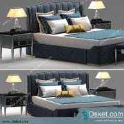 3D Model Bed Free Download Giường 263