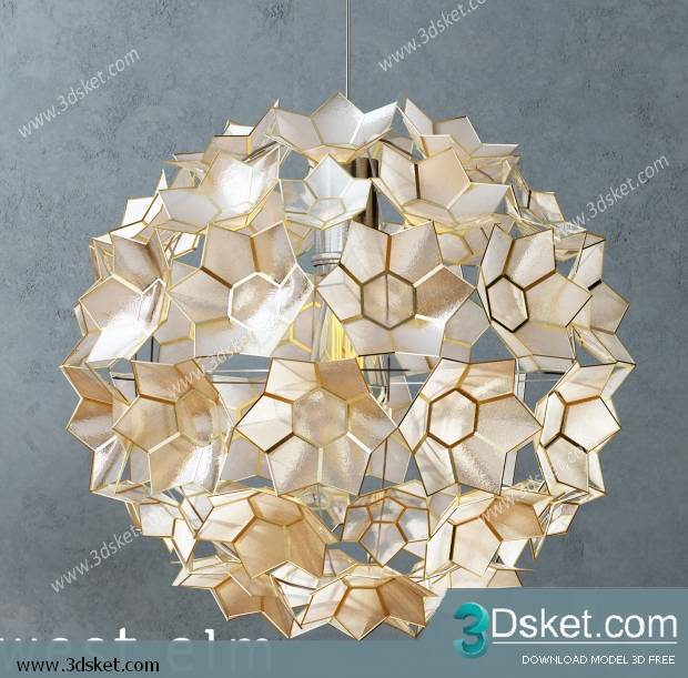 Free Download Ceiling Light 3D Model 0280