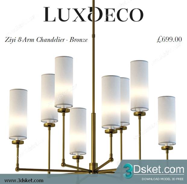 Free Download Ceiling Light 3D Model 0283