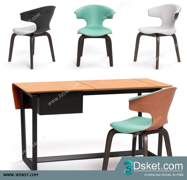 3D Model Table Chair Free Download 181