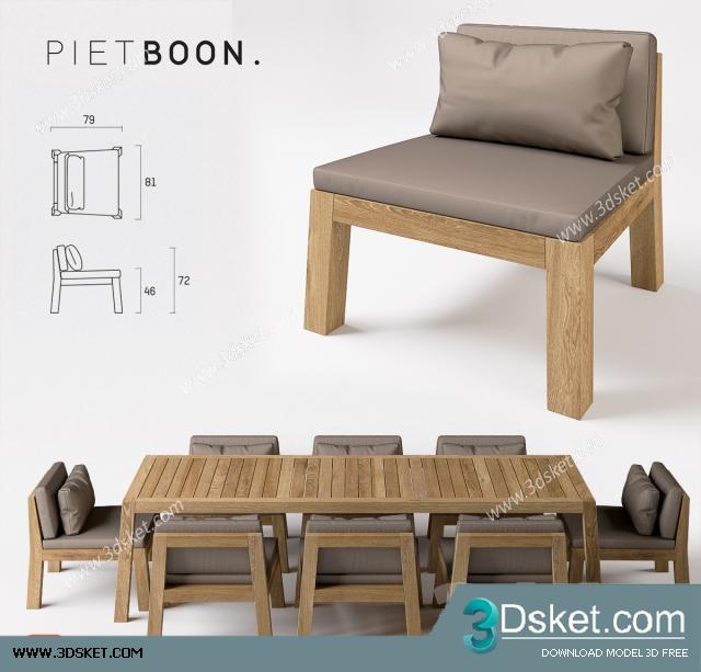 3D Model Table Chair Free Download 183