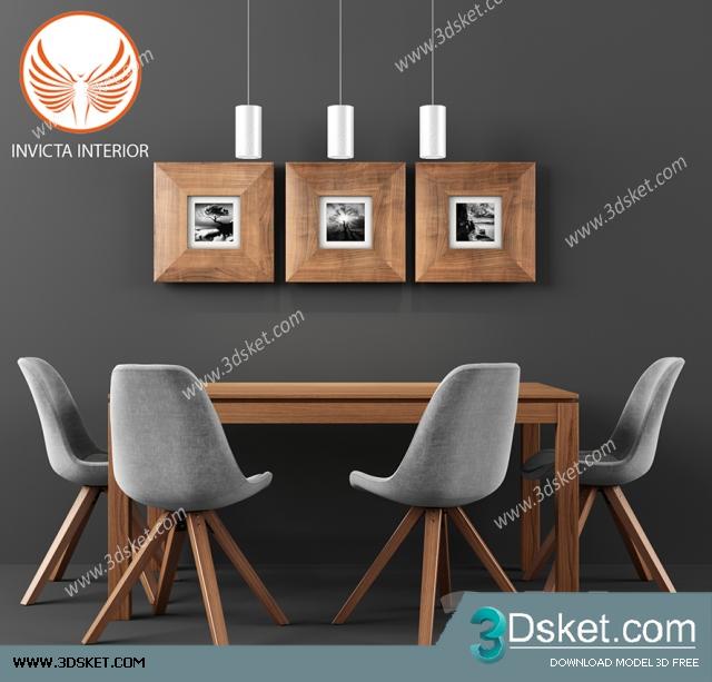 3D Model Table Chair Free Download 186