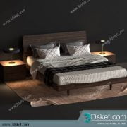 3D Model Bed Free Download Giường 272