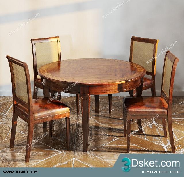 3D Model Table Chair Free Download 189