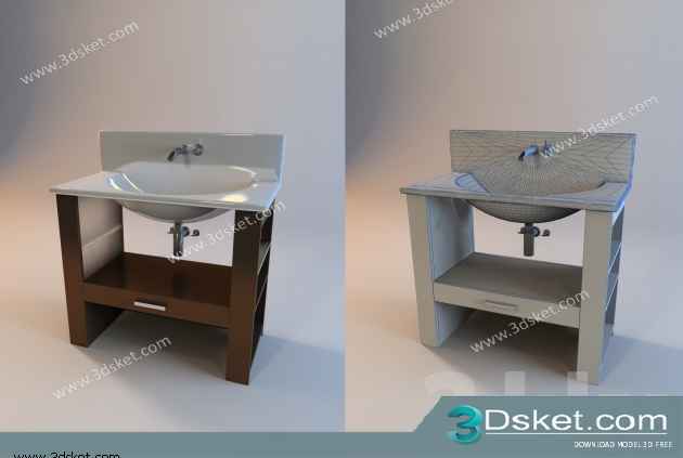 Free Download Wash Basin 3D Model 058