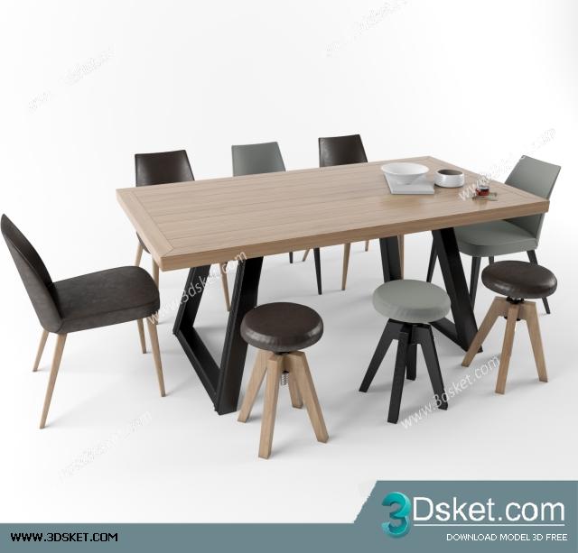 3D Model Table Chair Free Download 191
