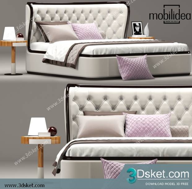 3D Model Bed Free Download Giường 280