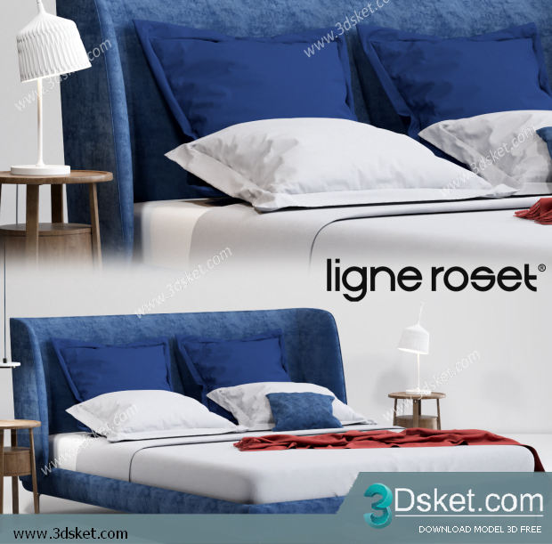 3D Model Bed Free Download Giường 281