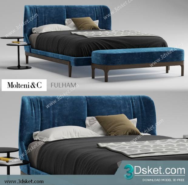 3D Model Bed Free Download Giường 283