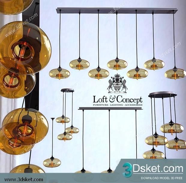 Free Download Ceiling Light 3D Model 0300