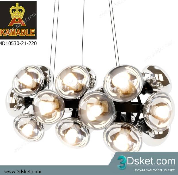 Free Download Ceiling Light 3D Model 0302