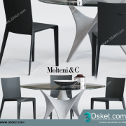 3D Model Table Chair Free Download 0201