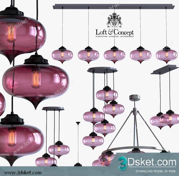 Free Download Ceiling Light 3D Model 0304