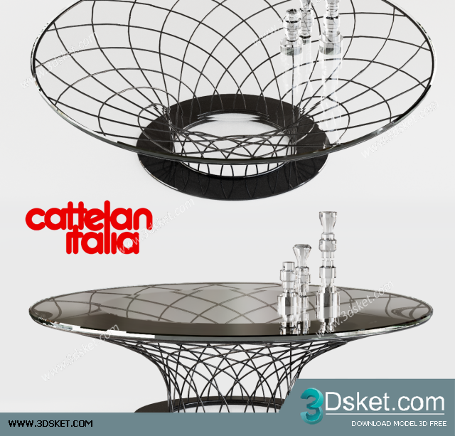 3D Model Table Chair Free Download 0206