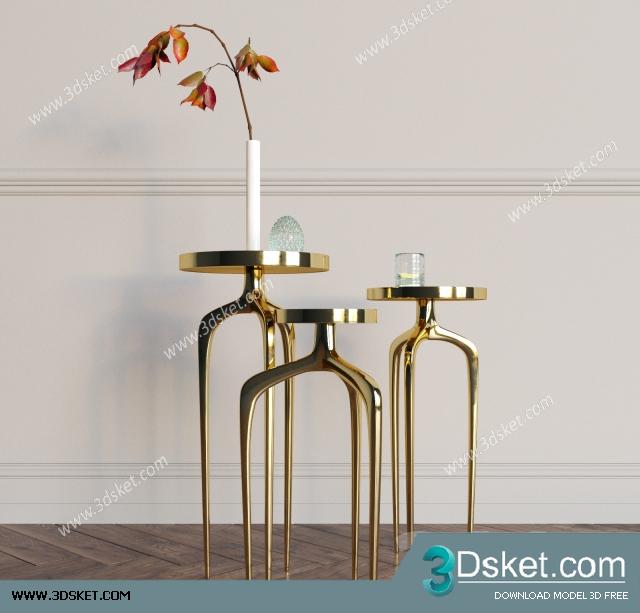 3D Model Table Chair Free Download 0208