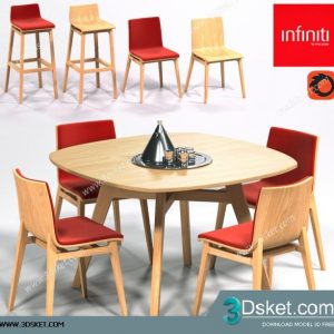 3D Model Table Chair Free Download 0210