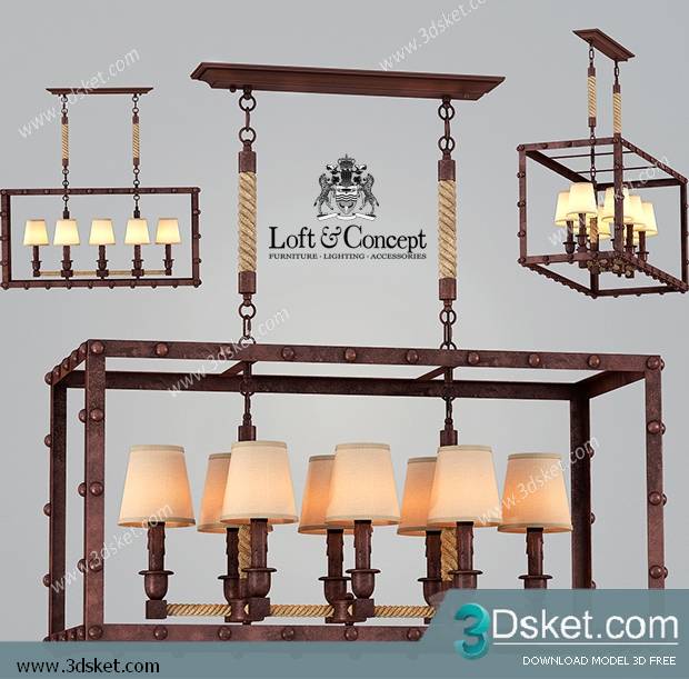 Free Download Ceiling Light 3D Model 0311