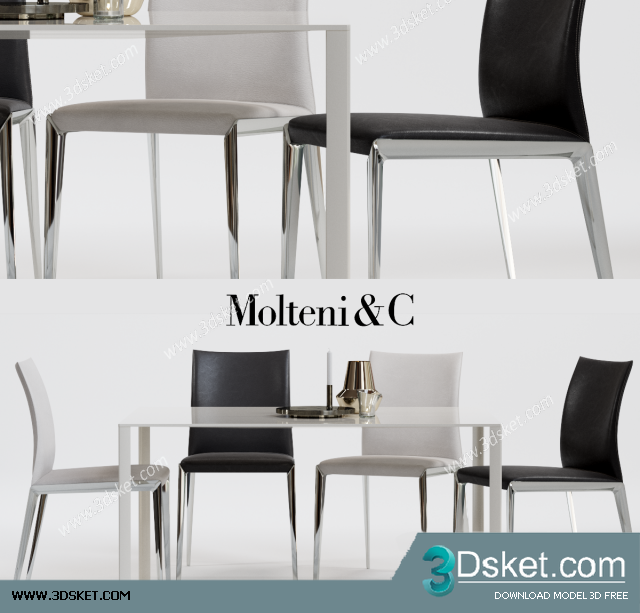 3D Model Table Chair Free Download 0211